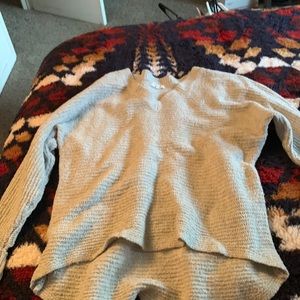 Gray sweater with thumb  holes